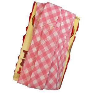 Vintage Wrights Gingham Bias Tape Cottagecore Farmhouse